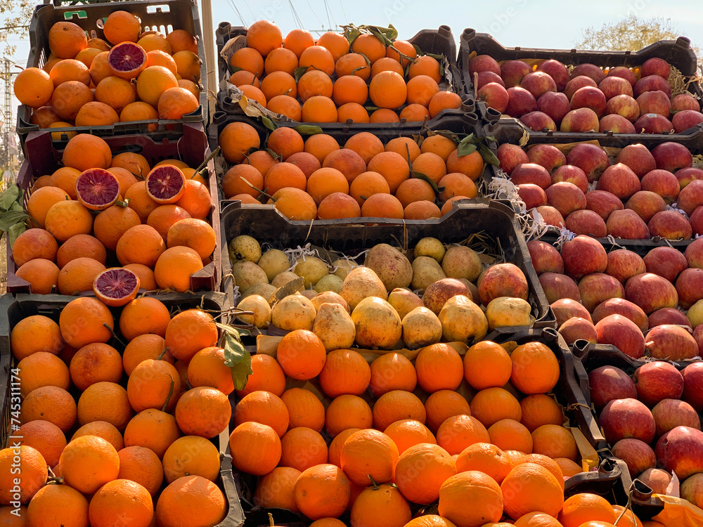A variety of fresh healthy fruits