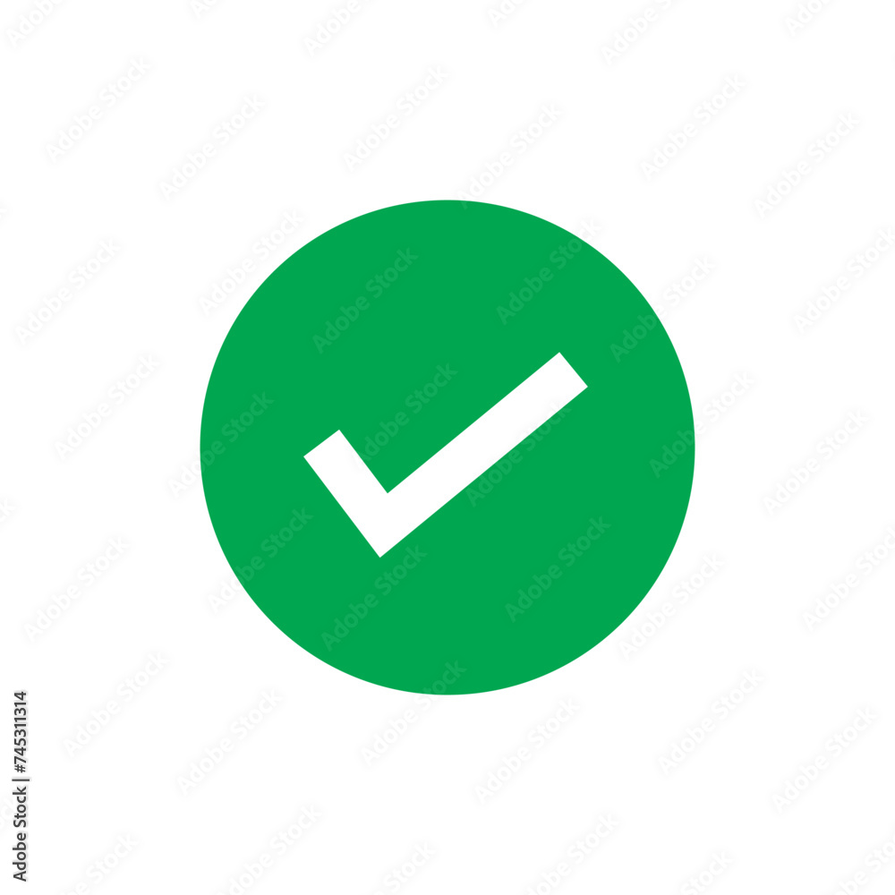 Check Mark vector icon in star badge. Symbol of approval. Check Mark vector icon in star badge. Symbol of approval.