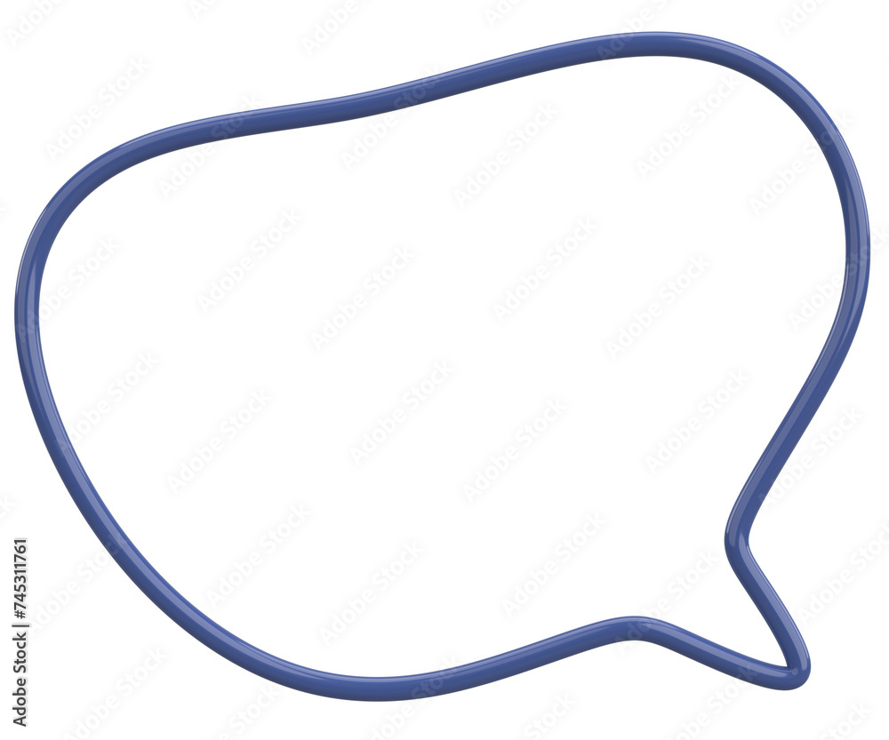 Speech Bubble. Text Box. 3D Illustration. Speech Bubble. Text Box. 3D Illustration.