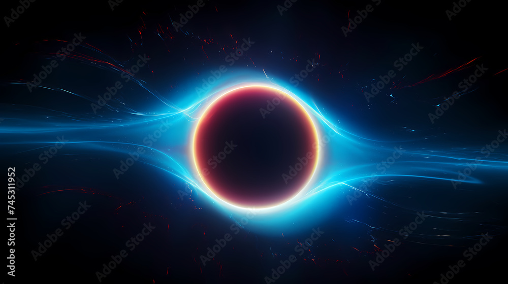 Obraz premium Abstract neon circle