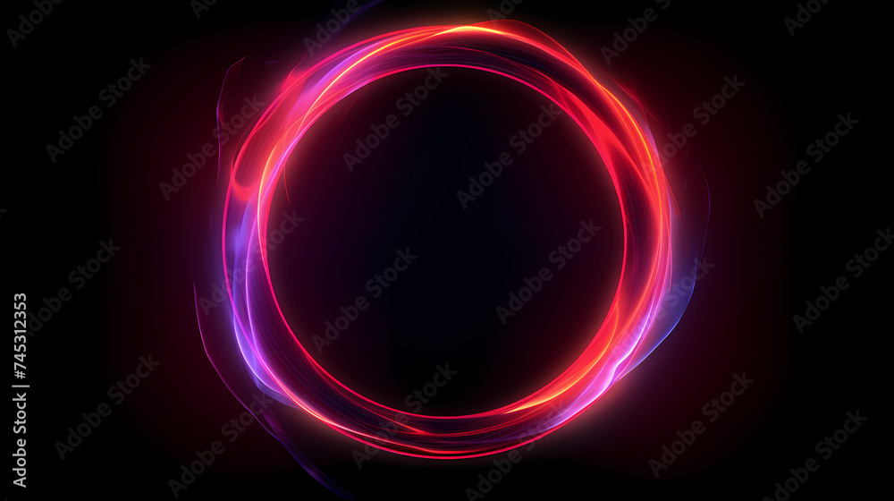 Abstract neon circle Abstract neon circle