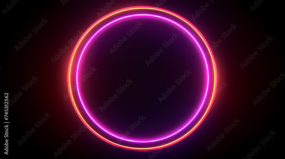 Abstract neon circle Abstract neon circle