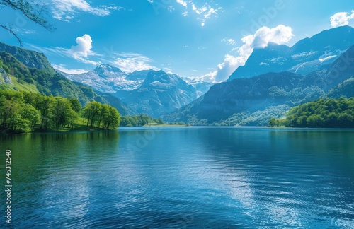 a lake in the middle of the Alps