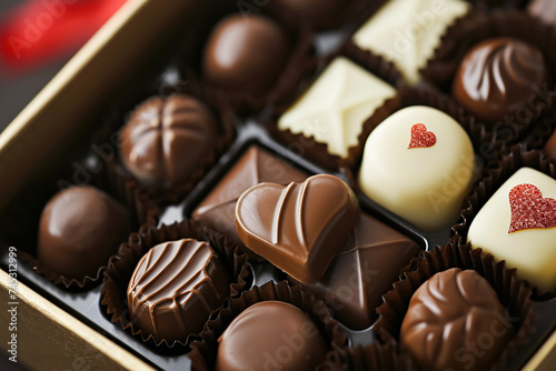 A box of chocolates with a love note