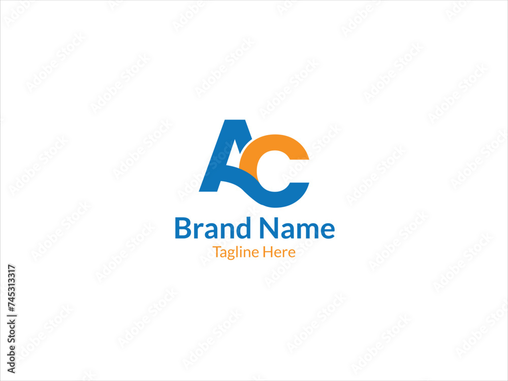 Initial letter AC vector logo Ca letter logo template. Initial letter AC vector logo Ca letter logo template.