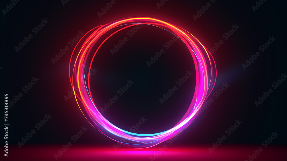 Abstract neon circle Abstract neon circle