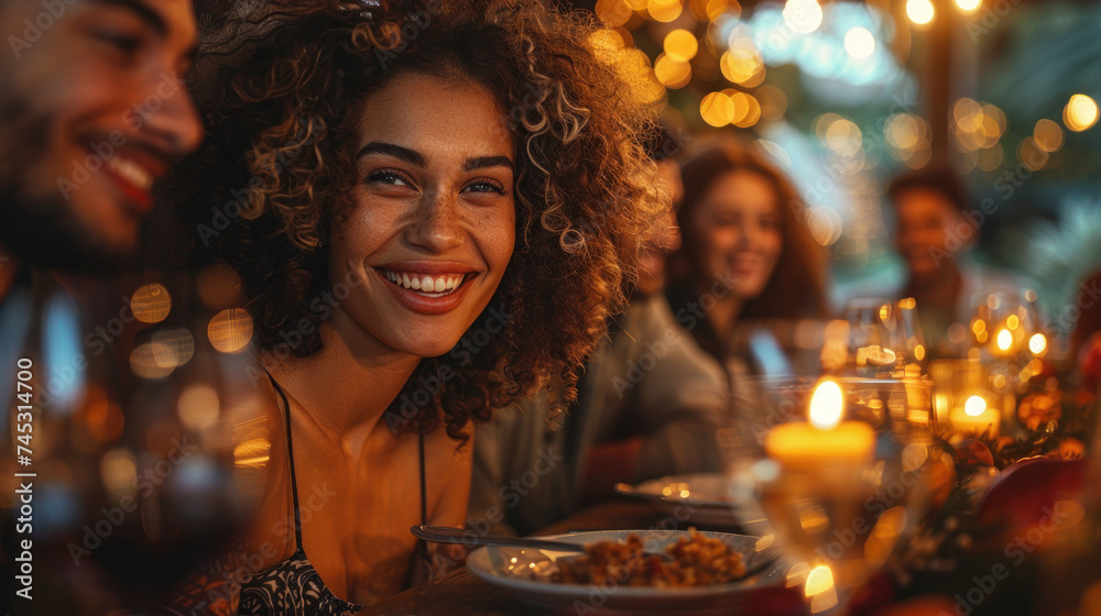 family sharing a leisurely meal on a relaxing holiday family sharing a leisurely meal on a relaxing holiday