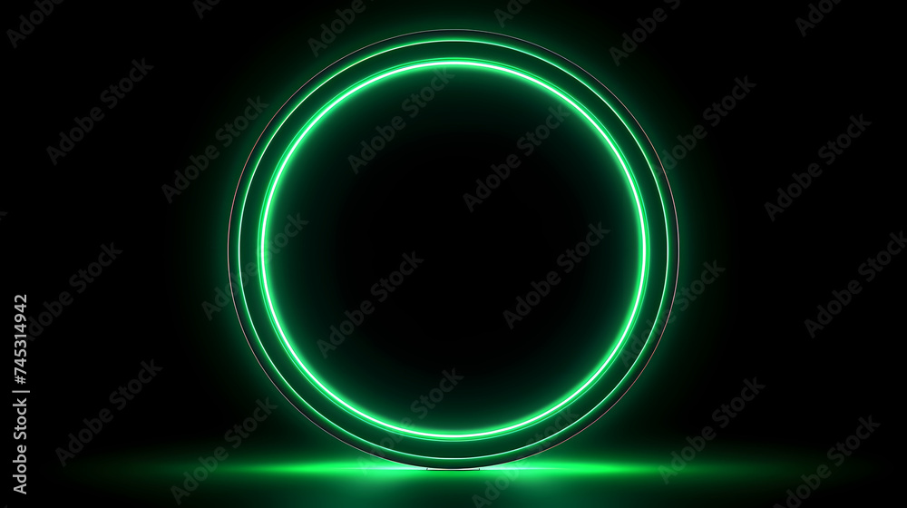 Obraz premium Technology bright circles on background