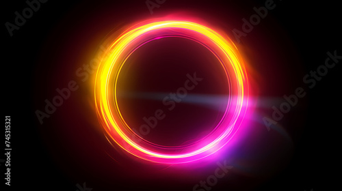 Technology bright circles on background