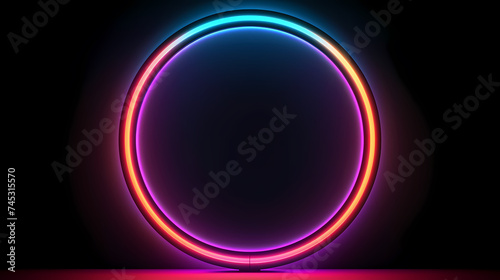 Technology bright circles on background