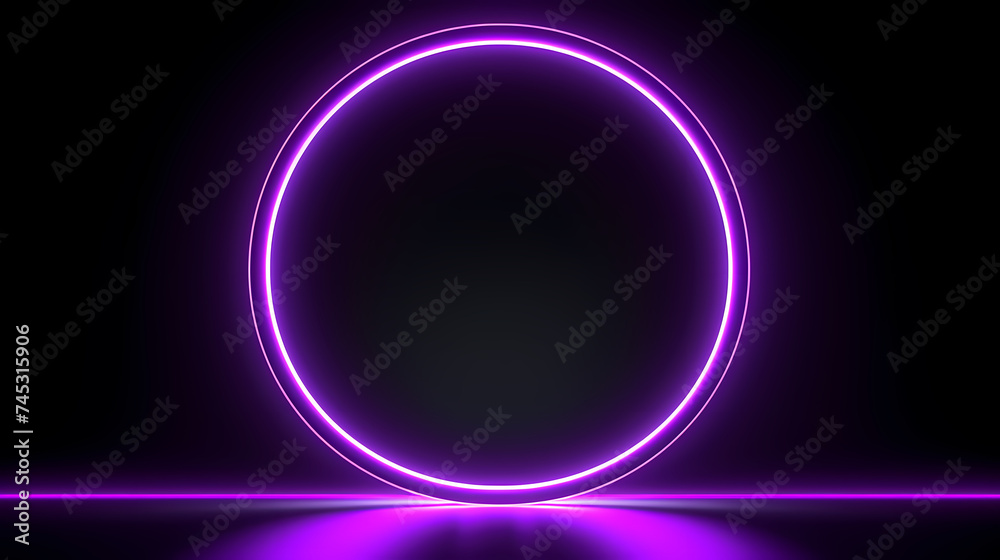 Obraz premium Technology bright circles on background