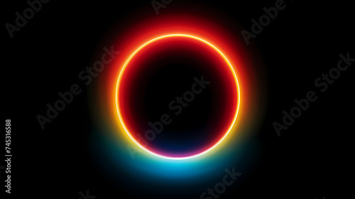 Technology bright circles on background