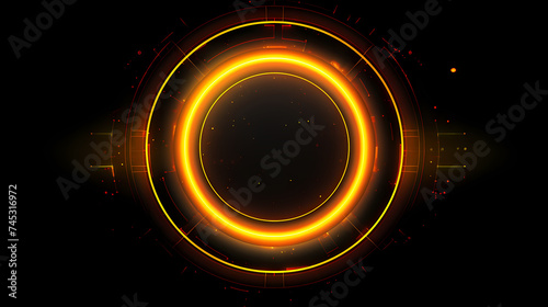Technology bright circles on background