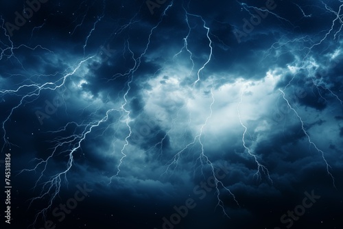 sky with lightning strikes for nature and power design
