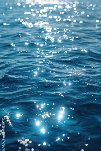 blue water in the background to a bokeh effect