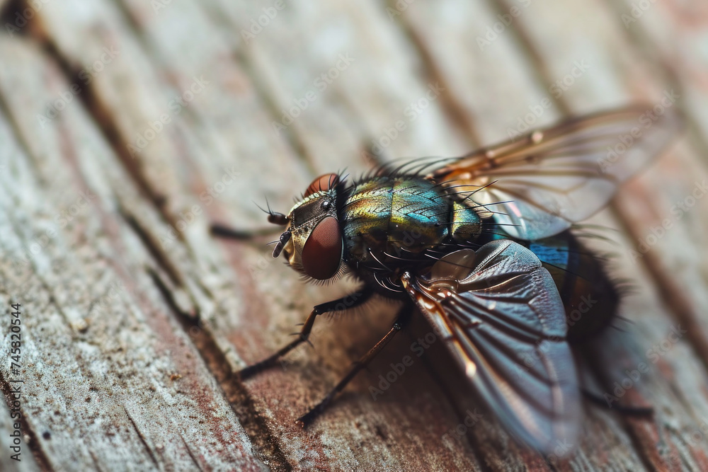 Obraz premium Close up of a fly