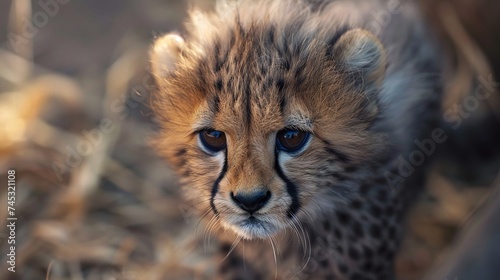 capturing the innocence of a young cheetah cub in stunning closeup shots photo