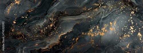 a black and gold marble texture with gold highlights