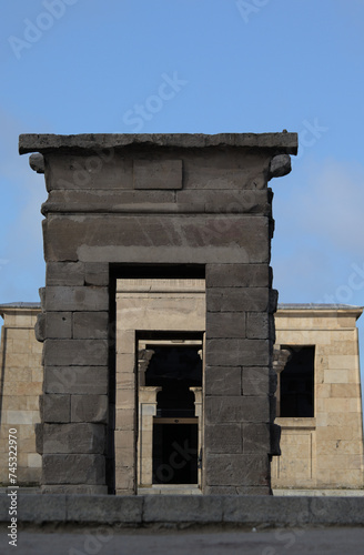 Templo de Debod en Madrid, España. Monumento histórico egipcio
