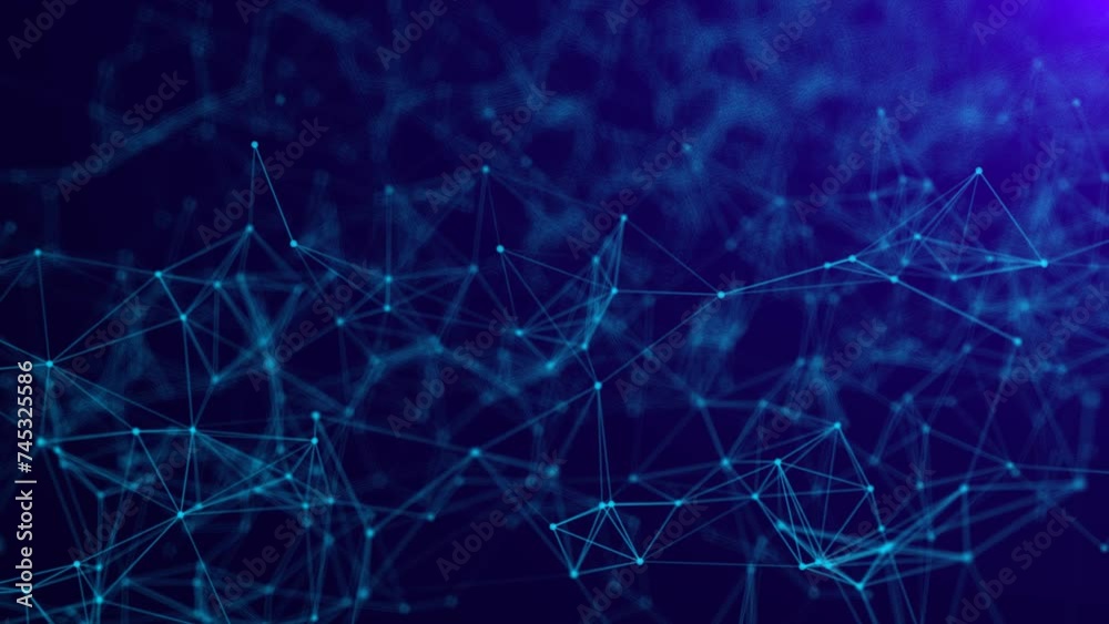 Abstract futuristic background with plexus of lines, dots and triangles, digital technology, big data, high-speed connection visualization. Seamless loop abstract background science fiction theme Abstract futuristic background with plexus of lines, dots and triangles, digital technology, big data, high-speed connection visualization. Seamless loop abstract background science fiction theme