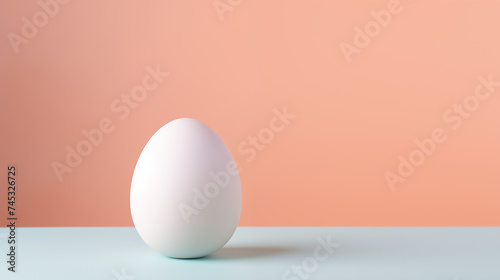 A Single Egg Pastel Background Color