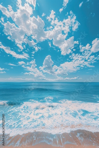 sky blue the beach canvas print