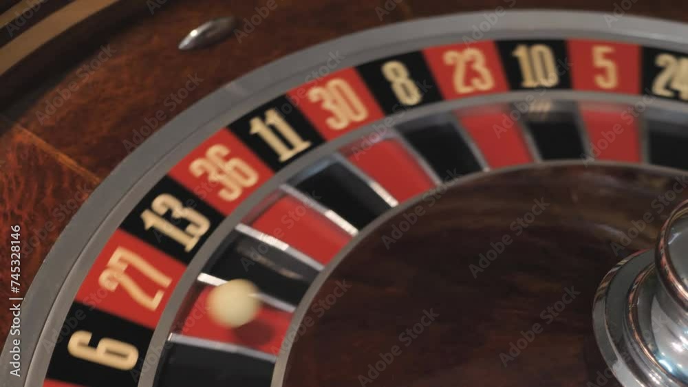 rotating casino roulette wheel. close-up. gambling rotating casino roulette wheel. close-up. gambling