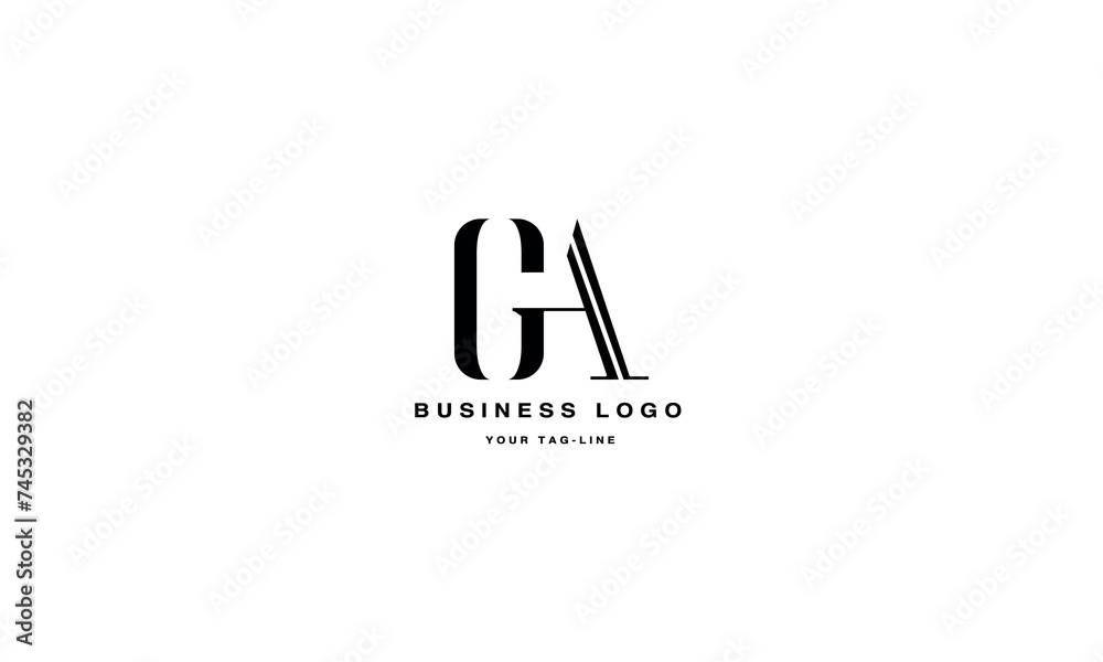 GA, AG, G, A, Abstract Letters Logo monogram GA, AG, G, A, Abstract Letters Logo monogram