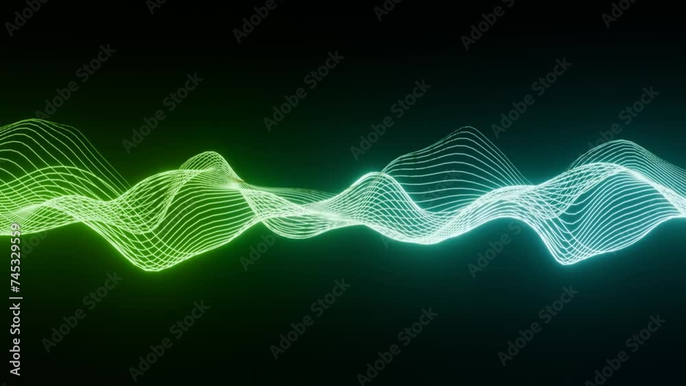 Green and white green mix modern colorful wallpaper,smoke wave background,new green gradient ribbon line wave animated,3d rendering