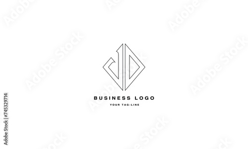 VD, DV, V, D. Abstract Letters Logo Monogram