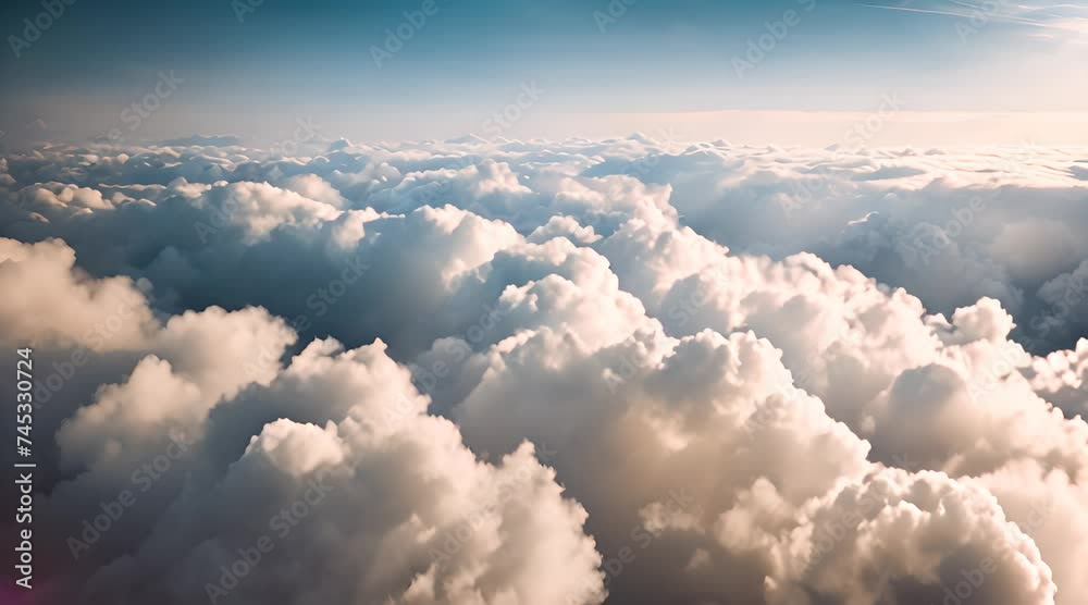 flight above the cloud layer