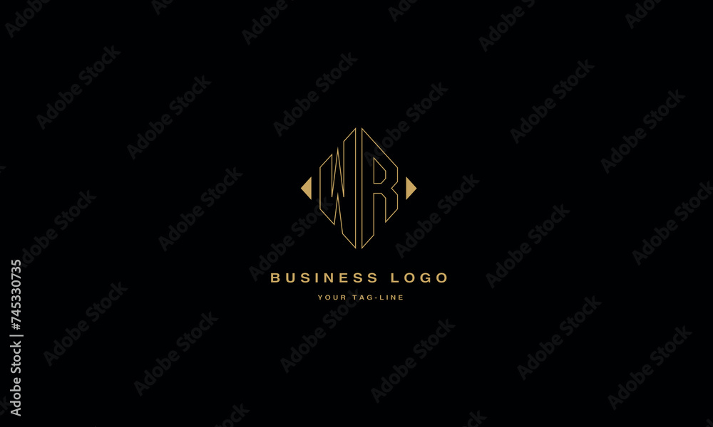 WR, RW, W, R, Abstract Letters Logo monogram WR, RW, W, R, Abstract Letters Logo monogram