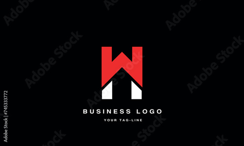 WH, HW, W, H, Abstract Letters Logo monogramn