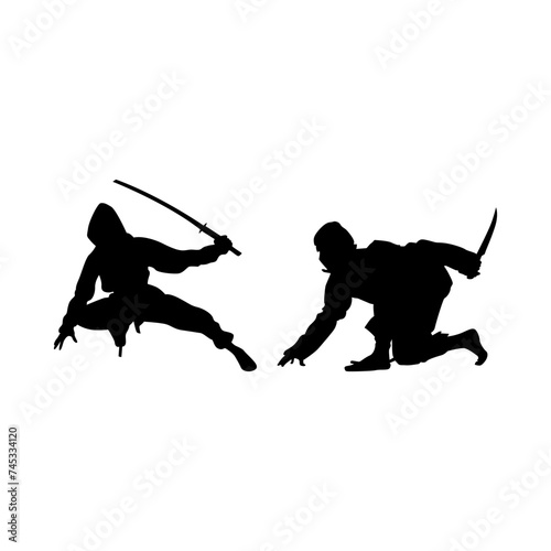 From covert operations to silent assassinations, these Japanese ninja silhouettes capture the essence of cunning strategy and lethal efficiency