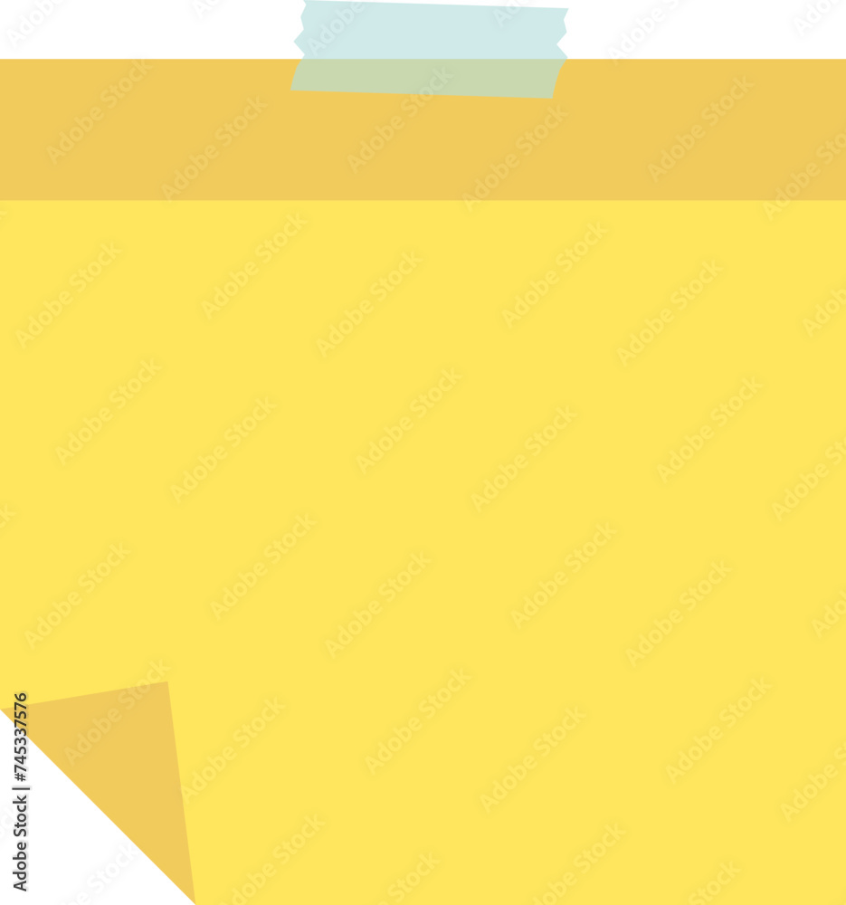 Yellow post it note