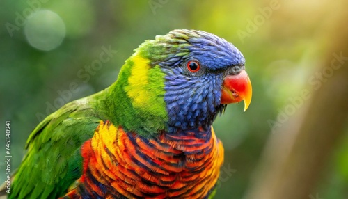 rainbow lorikeet parrot also known as (Trichoglossus haematodus) 