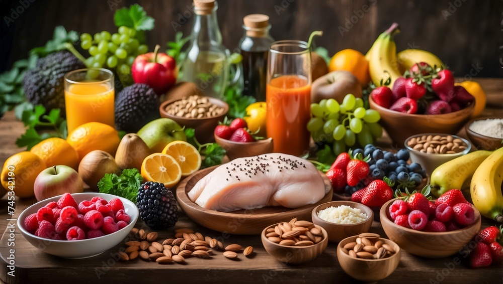 A Table Full of a Variety of Fresh Healthy Food. Diverse Array of Fresh and Wholesome Foods. BIO Food. Homegrown Organic Remedy Foods. A Table Full of a Variety of Fresh Healthy Food. Diverse Array of Fresh and Wholesome Foods. BIO Food. Homegrown Organic Remedy Foods.