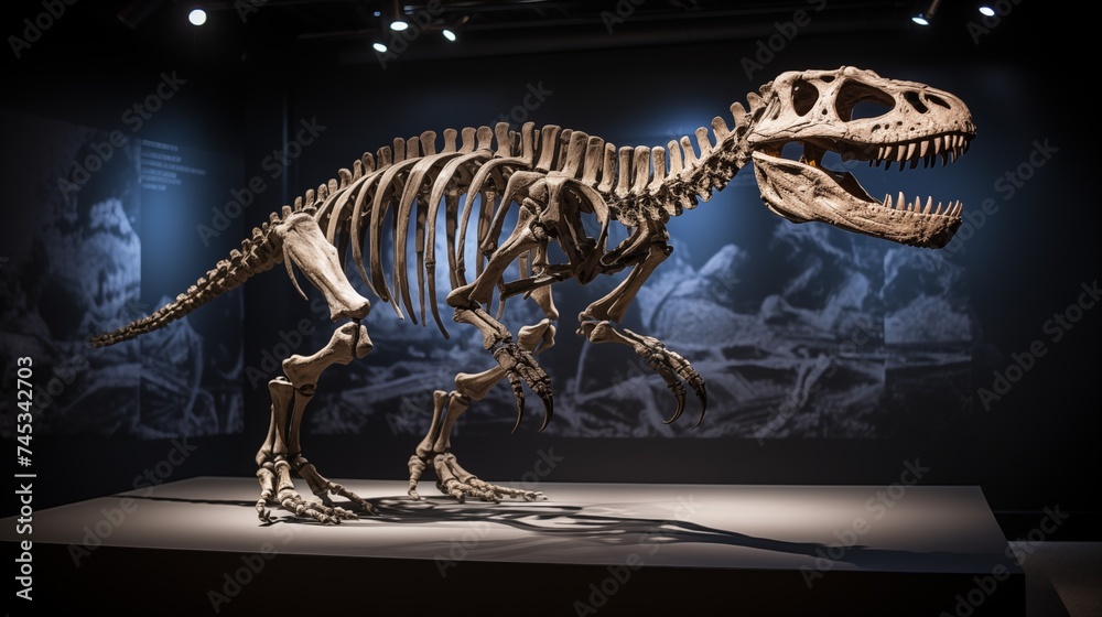 Fototapeta premium Skeleton of a Tyrannosaurus rex dinosaur