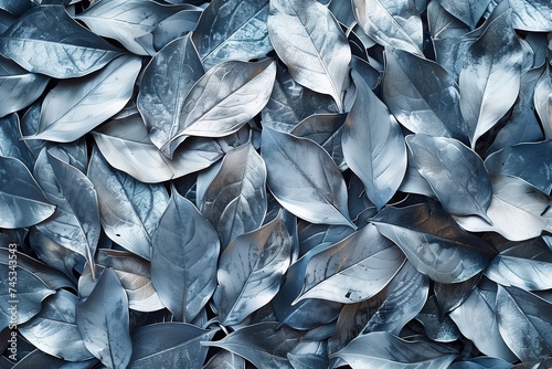 a pile of silver leaves