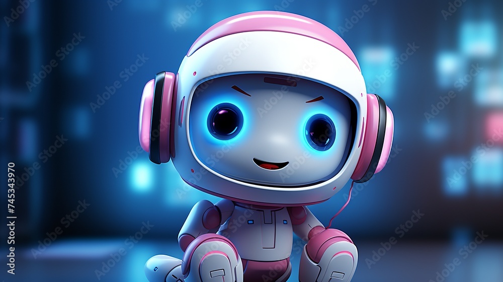 Chatbots, Digital Content Curator, 3D ICONS, clay, cartoon, Cute, shiny, smooth, clean background, simple details, 8K Chatbots, Digital Content Curator, 3D ICONS, clay, cartoon, Cute, shiny, smooth, clean background, simple details, 8K