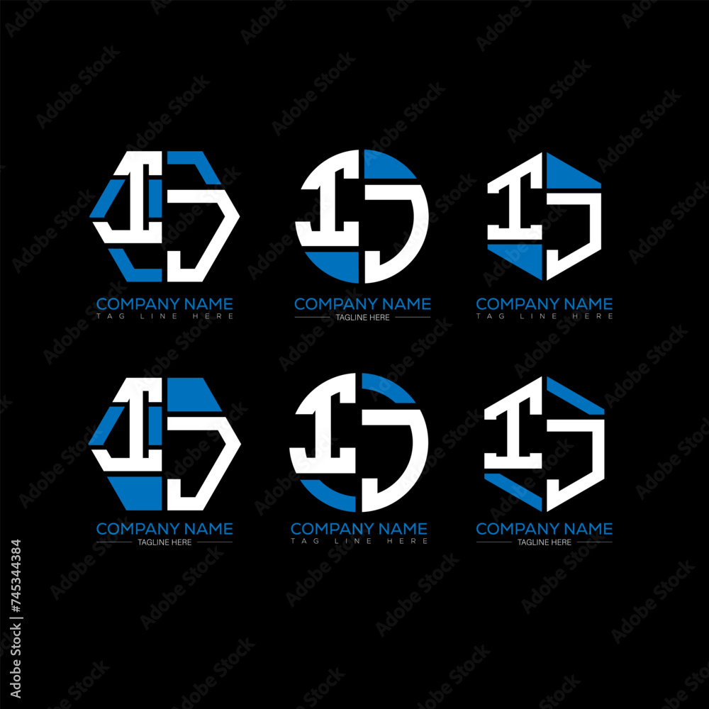IJ letter logo set design.IJ monogram polygonal and circle shape vector. IJ unique design.
IJ letter logo set design.IJ monogram polygonal and circle shape vector. IJ unique design.