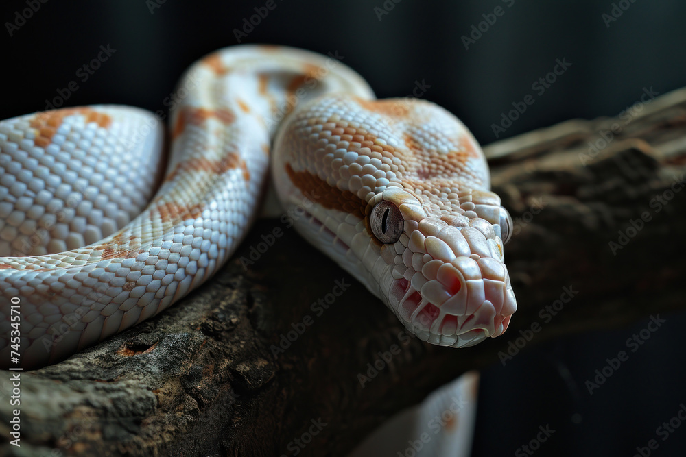 Close up of a snake in a nature Close up of a snake in a nature