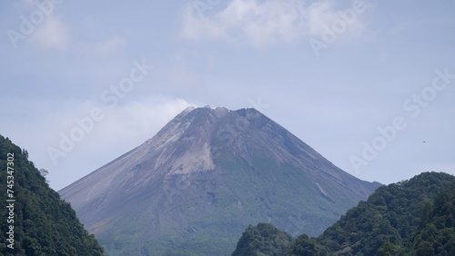 View of Mount Merapi from Nawang Jagad, Yogyakarta, Indonesia