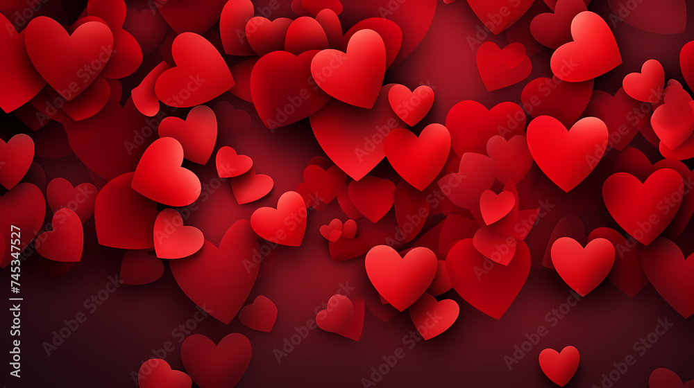 Valentine's Day soft pink and red heart bokeh background Valentine's Day soft pink and red heart bokeh background