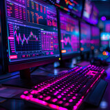 Crypto Trading Terminal Start with Purple Accents