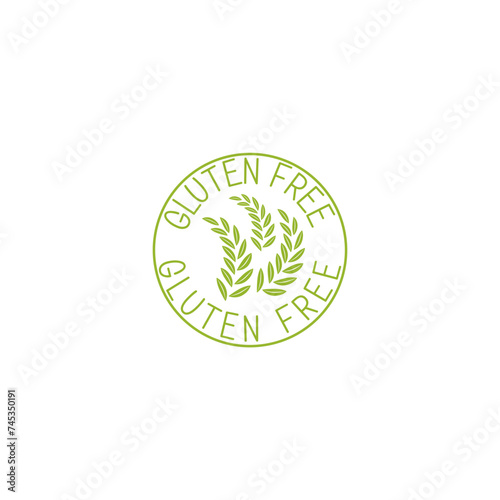 Gluten Free icon isolated on white background