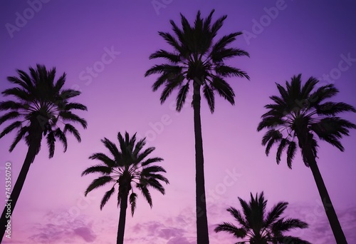 Black plum tree in purple background © cindy2145