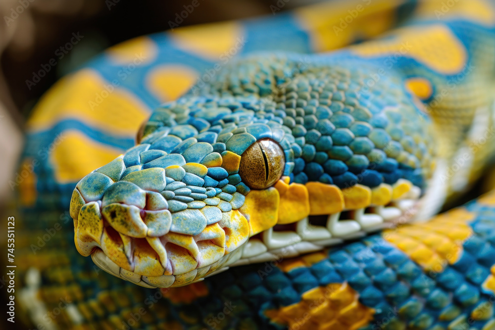 Fototapeta premium Close up of a snake in a nature