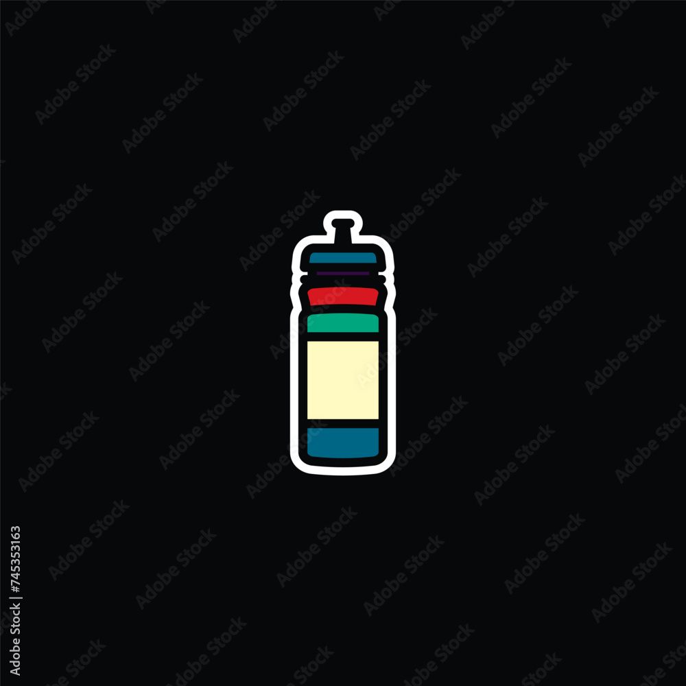 Original vector illustration. The icon of a sports water bottle. Original vector illustration. The icon of a sports water bottle.