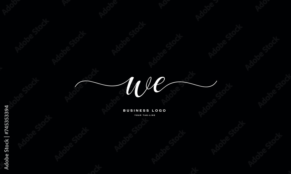 WE, EW, W, E, Abstract Letters Logo Monogram WE, EW, W, E, Abstract Letters Logo Monogram